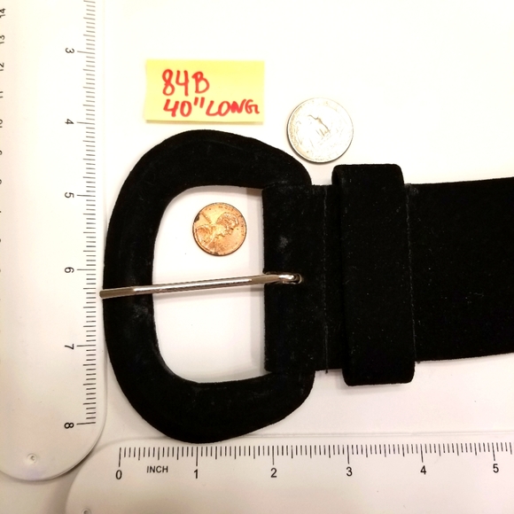 🔻REDUCED❣ ✅Accessories by Pearl Black Suede Wide Belt L - Picture 7 of 15